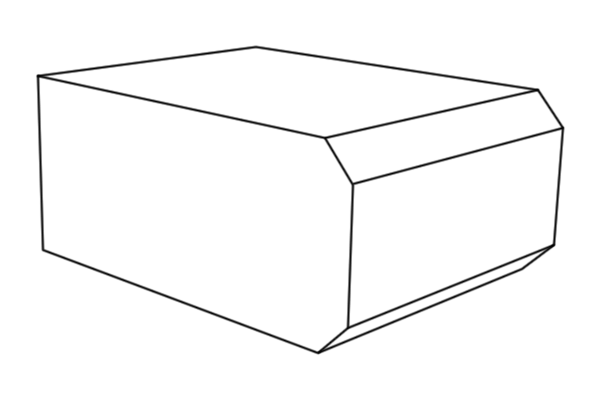 Double bevel - edge profile